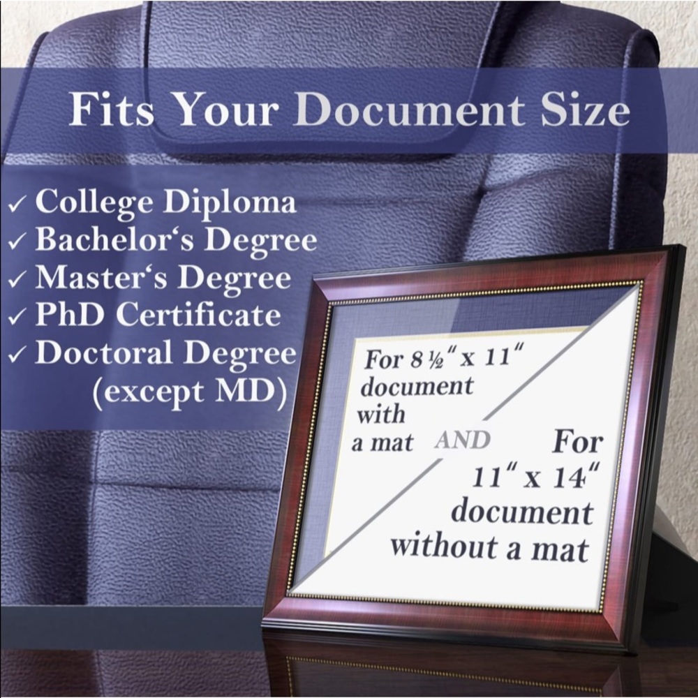 COPY - COPY - beautiful wooden Diploma frame - Picture 2 of 7